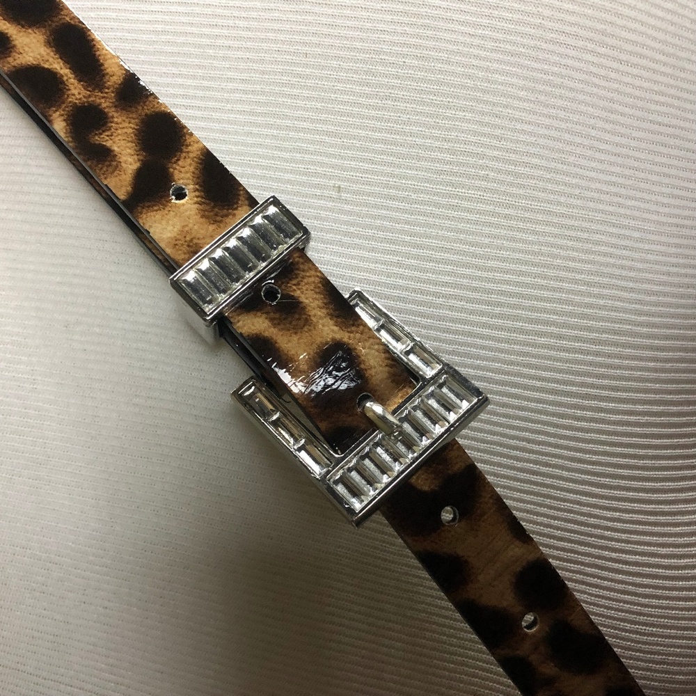 Thin Cheetah Print Pants or Shirt Belt _ Medium